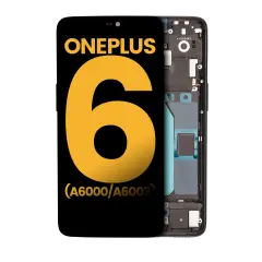 OLED Assembly With Frame For OnePlus 6 (A6000 / A6003) (Refurbished) (Mirror Black)