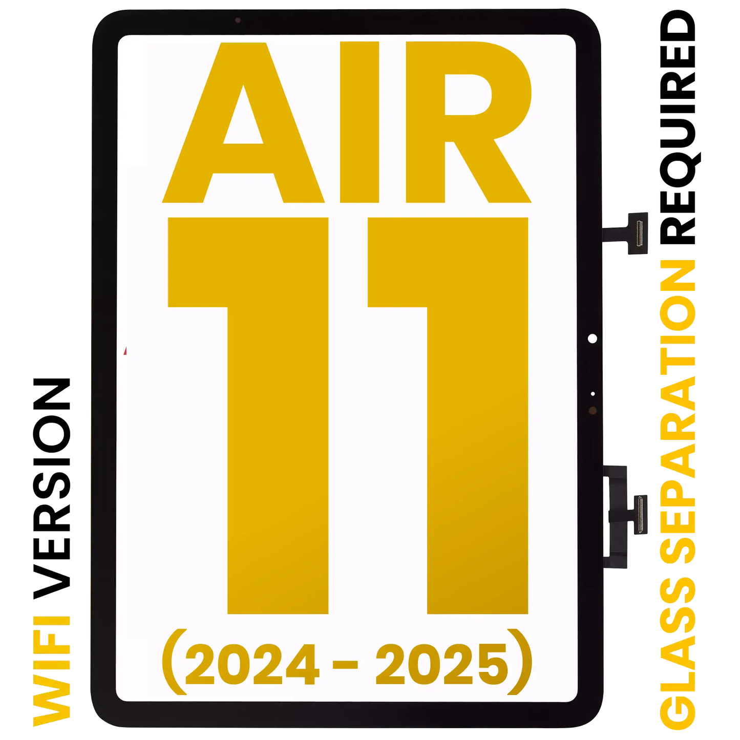 Digitizer For iPad Air 11" (2024) / Air 11" (2025) (Glass Separation Required) (Premium) (WiFi Only) (Black)
