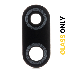 Back Camera Lens (Glass Only) With Adhesive For Motorola Moto E6 Plus (XT2025 / 2019) (Polished Graphite)