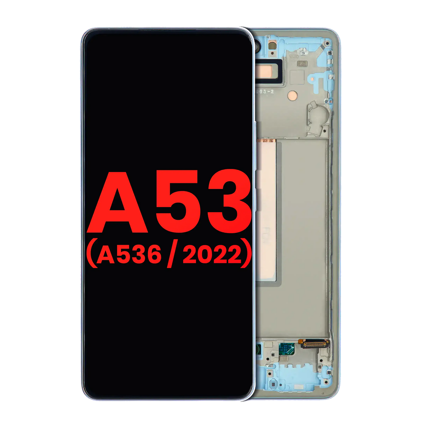 OLED Assembly With Frame For Samsung Galaxy A53 5G (A536 / 2022) (6.46") (Aftermarket Plus) (Blue)
