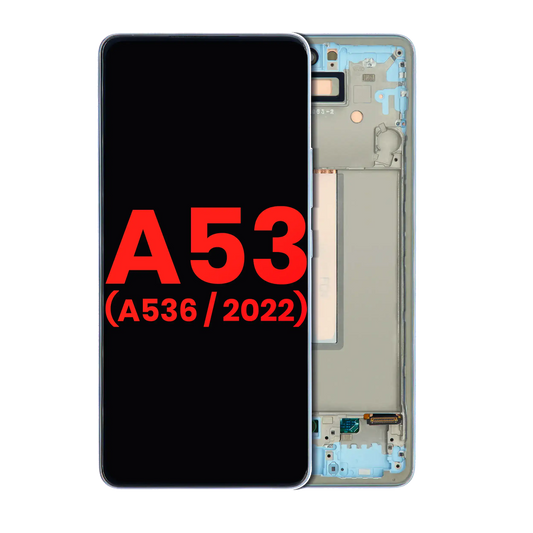 OLED Assembly With Frame For Samsung Galaxy A53 5G (A536 / 2022) (6.46") (Aftermarket Plus) (Blue)