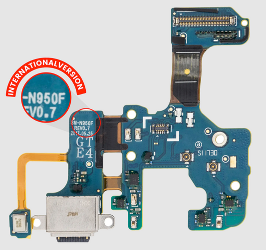 Charging Port With Flex Cable For Samsung Galaxy Note 8 (N950F) (International Version)