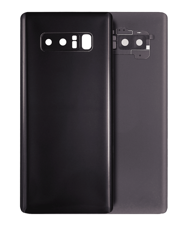 Back Cover Glass With Camera Lens For Samsung Galaxy Note 8 (Aftermarket Plus) (Midnight Black)