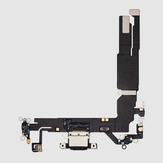 Charging Port Flex Cable For iPhone 16 (Premium) (Black)