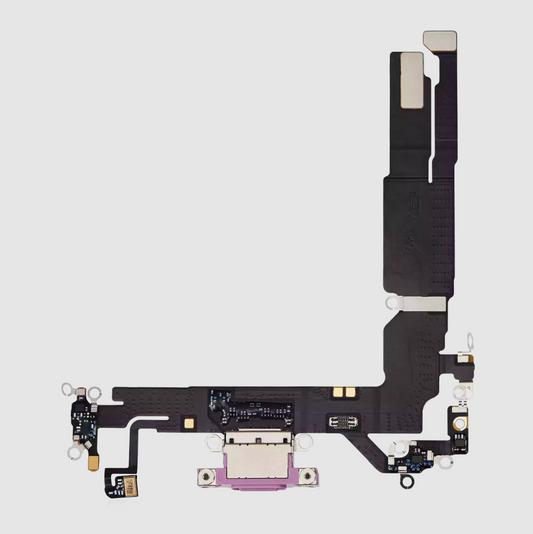 Charging Port Flex Cable For iPhone 16 (Premium) (Pink)