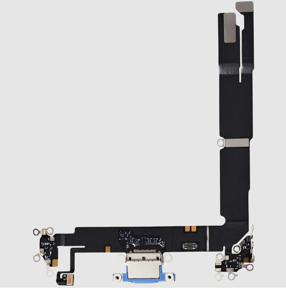 Charging Port Flex Cable For iPhone 16 Plus (Premium) (Ultramarine)