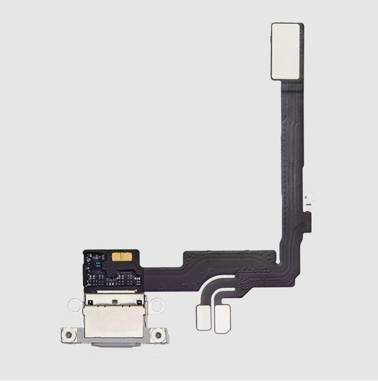 Charging Port Flex Cable For iPhone 16 Pro (Premium) (White Titanium)