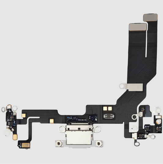 Charging Port Flex Cable For iPhone 16e (Premium) (White)