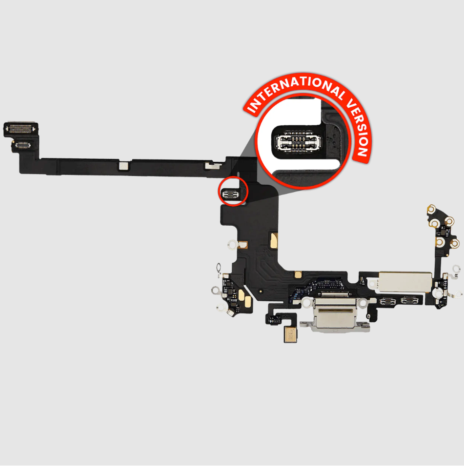 Charging Port Flex Cable for iPhone 17 Pro (Premium) (International Version) (Silver)