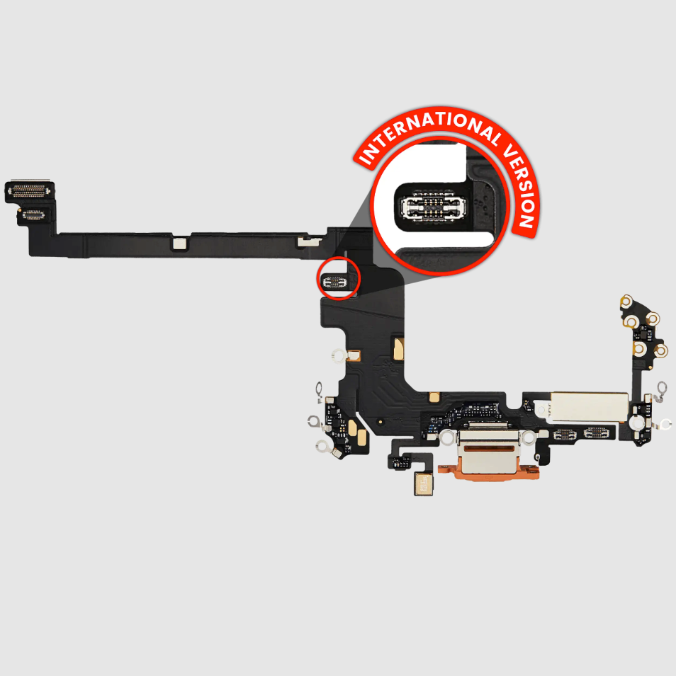 Charging Port Flex Cable for iPhone 17 Pro (Premium) (International Version) (Cosmic Orange)