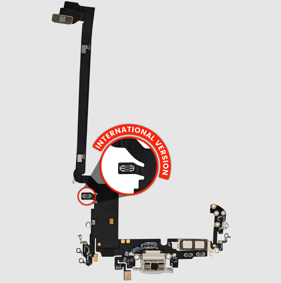 Charging Port Flex Cable for iPhone 17 Pro Max (Premium) (International Version) (Silver)