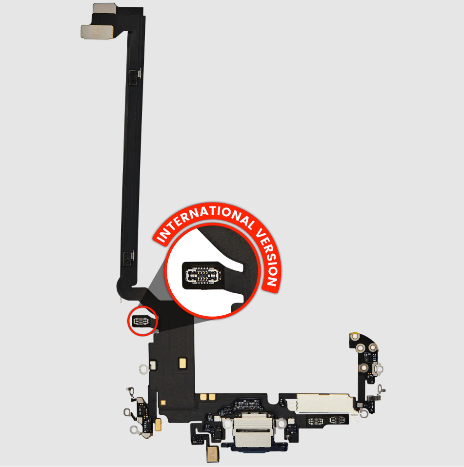 Charging Port Flex Cable for iPhone 17 Pro Max (Premium) (International Version) (Deep Blue)