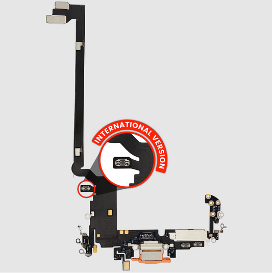 Charging Port Flex Cable for iPhone 17 Pro Max (Premium) (International Version) (Cosmic Orange)