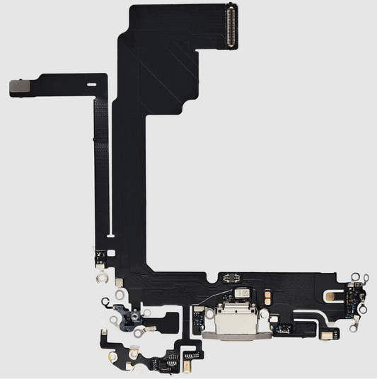 Charging Port Flex Cable For iPhone 15 Pro Max (Aftermarket Plus) (Natural Titanium)