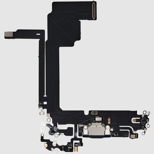 Charging Port Flex Cable For iPhone 15 Pro Max (Aftermarket Plus) (Blue Titanium)