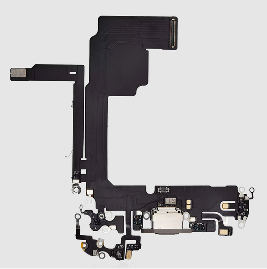 Charging Port Flex Cable For iPhone 15 Pro (Premium) (Natural Titanium)