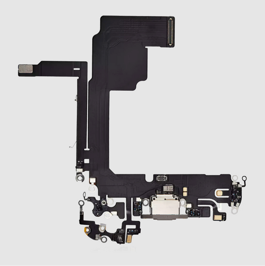 Charging Port Flex Cable For iPhone 15 Pro (Aftermarket Plus) (Natural Titanium)