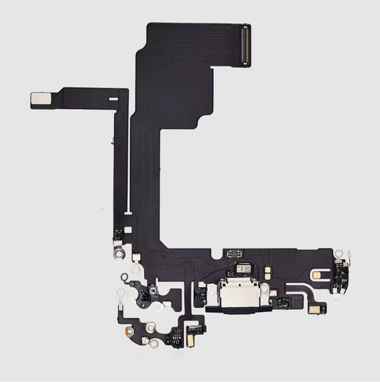 Charging Port Flex Cable For iPhone 15 Pro (Aftermarket Plus) (Blue Titanium)