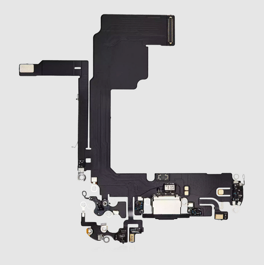 Charging Port Flex Cable For iPhone 15 Pro (Aftermarket Plus) (Black Titanium)