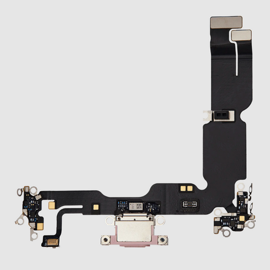 Charging Port Flex Cable For iPhone 15 Plus (Premium) (Pink)