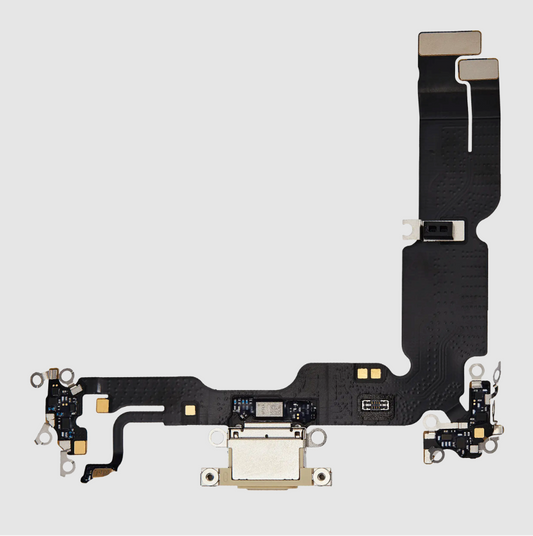 Charging Port Flex Cable For iPhone 15 Plus (Premium) (Yellow)