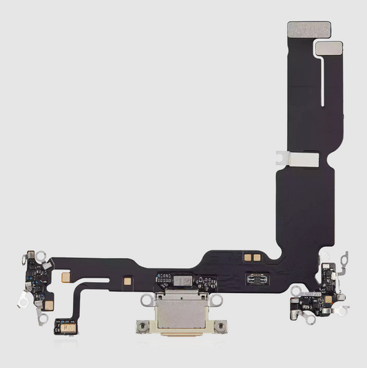 Charging Port Flex Cable For iPhone 15 Plus (Aftermarket Plus) (Yellow)