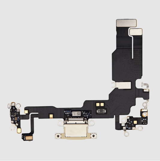 Charging Port Flex Cable For iPhone 15 (Premium) (Yellow)
