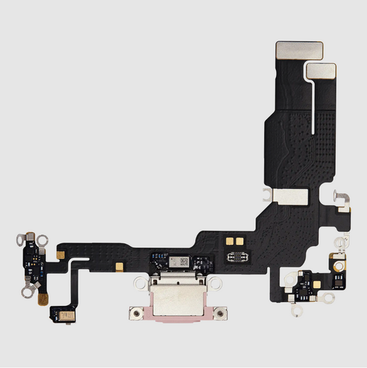 Charging Port Flex Cable For iPhone 15 (Premium) (Pink)