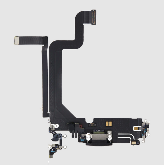 Charging Port Flex Cable For iPhone 14 Pro Max (Premium) (Space Black)