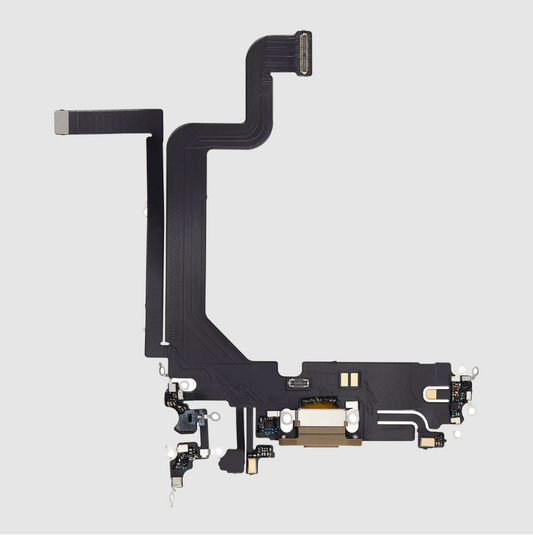 Charging Port Flex Cable For iPhone 14 Pro Max (Aftermarket Plus) (Gold)