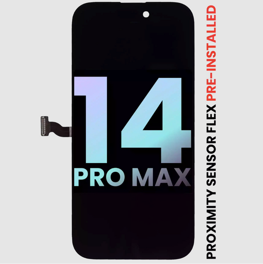 OLED Assembly With Proximity Sensor Flex Pre-Installed For iPhone 14 Pro Max (Service Pack)
