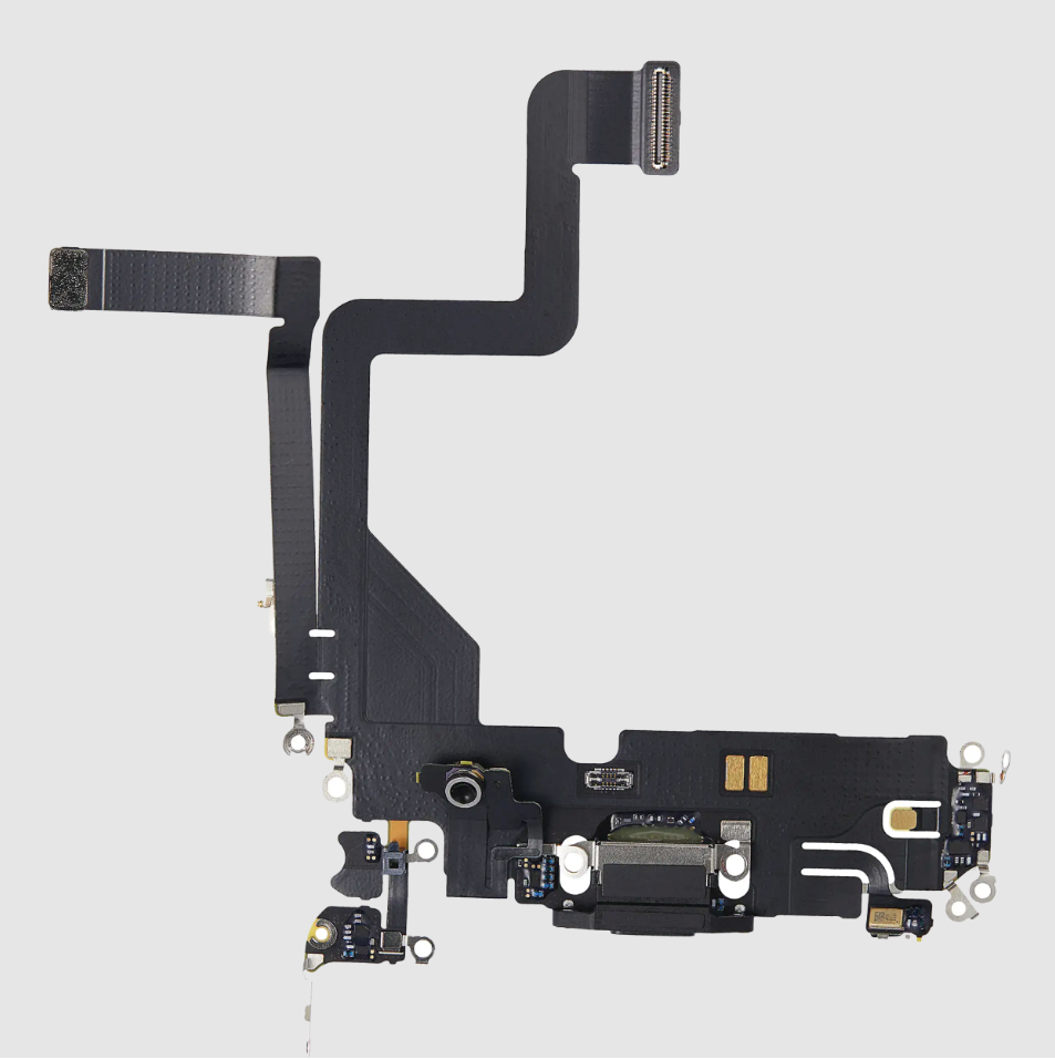 Charging Port Flex Cable For iPhone 14 Pro (Premium) (Space Black)