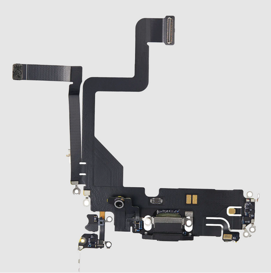 Charging Port Flex Cable For iPhone 14 Pro (Premium) (Space Black)