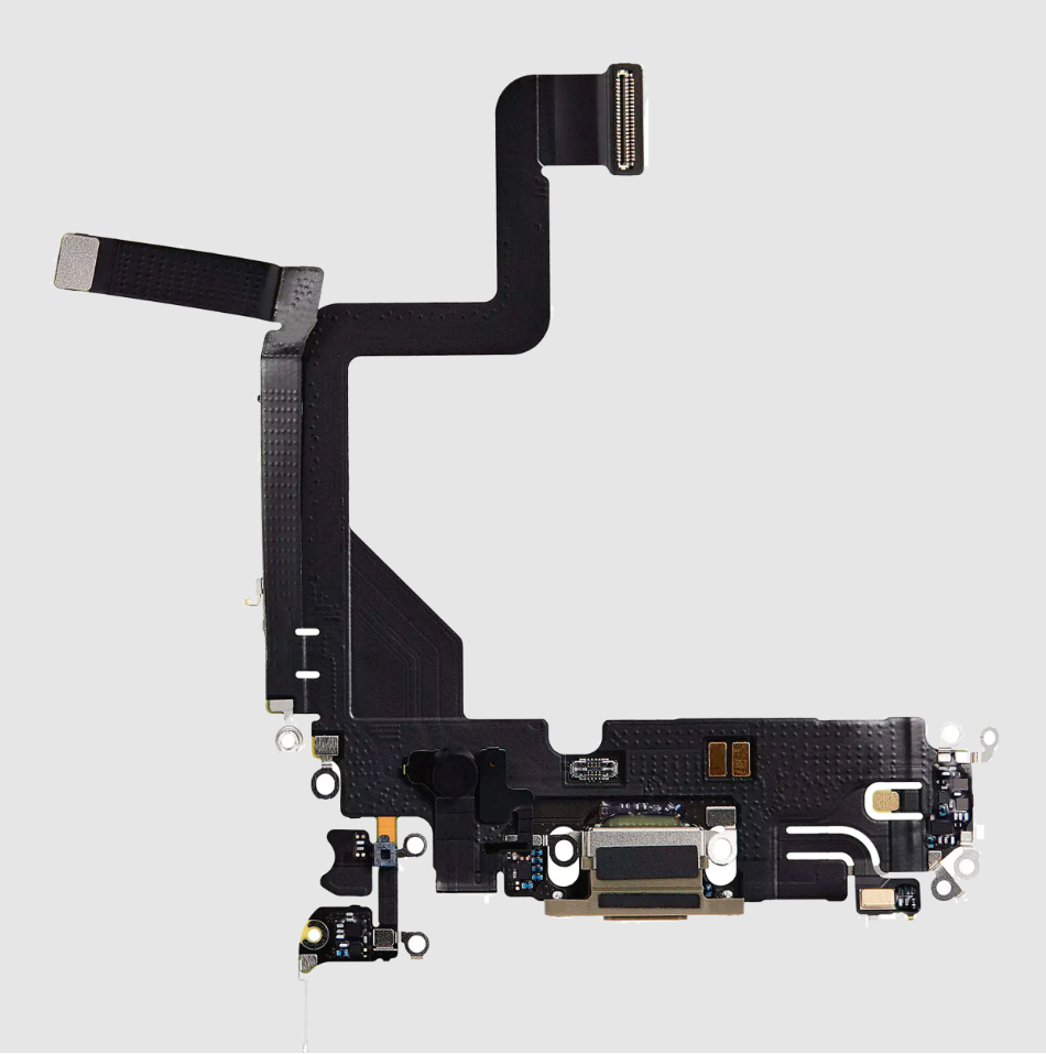 Charging Port Flex Cable For iPhone 14 Pro (Aftermarket Plus) (Gold)