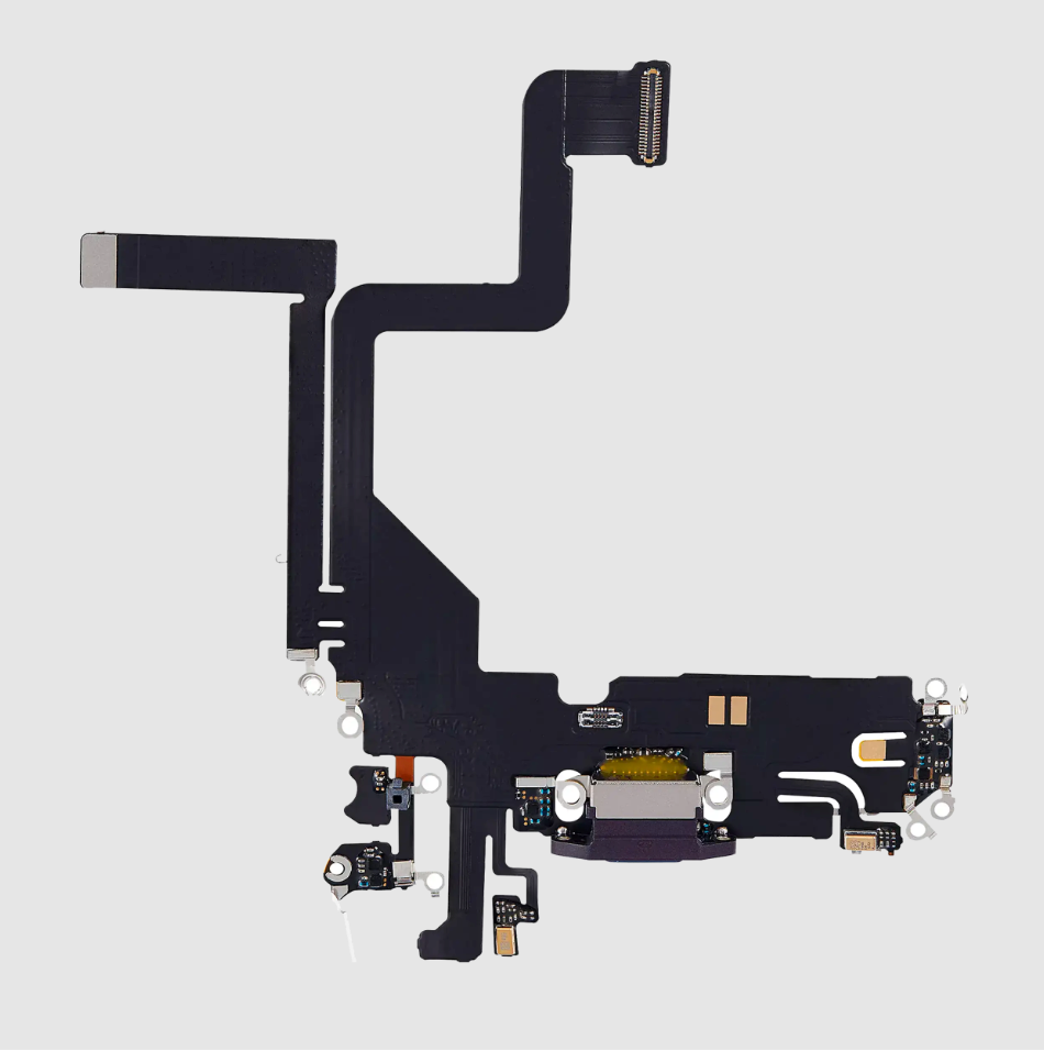 Charging Port Flex Cable For iPhone 14 Pro (Aftermarket Plus) (Deep Purple)