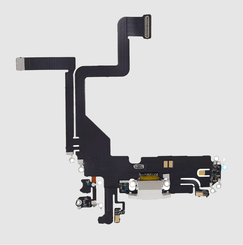 Charging Port Flex Cable For iPhone 14 Pro (Aftermarket Plus) (Silver)