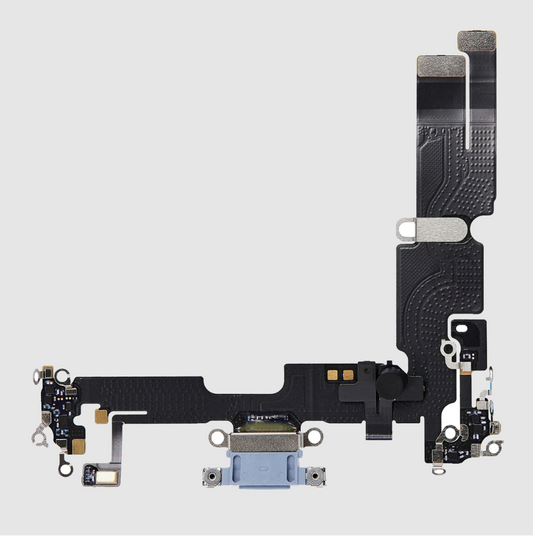 Charging Port Flex Cable For iPhone 14 Plus (Premium) (Blue)
