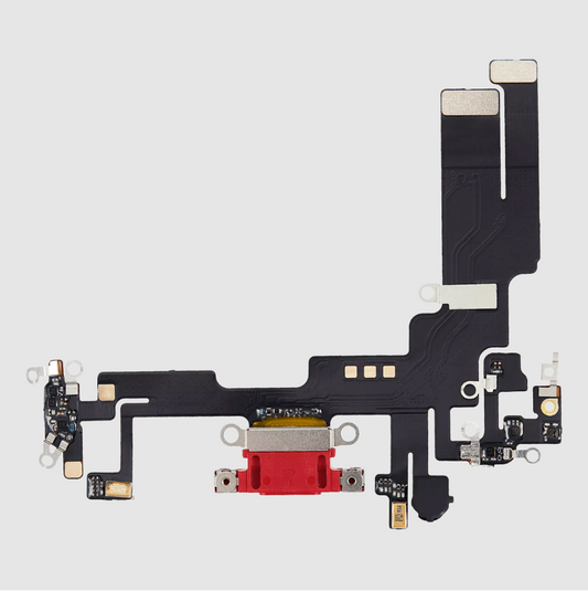 Charging Port Flex Cable For iPhone 14 (Aftermarket Plus) (Red)