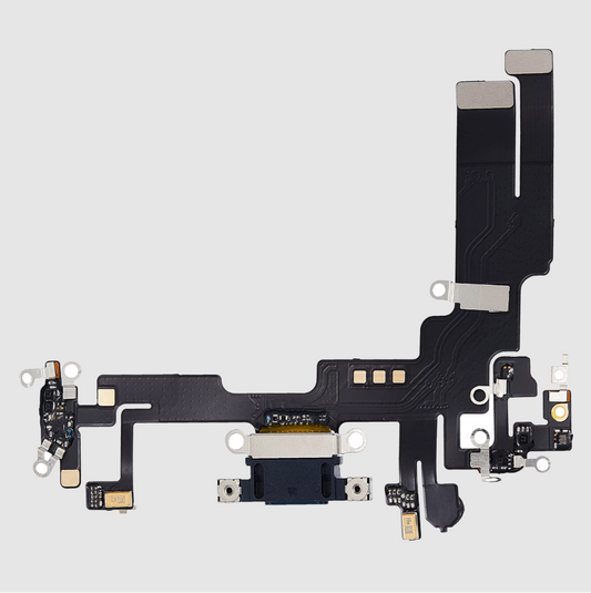 Charging Port Flex Cable For iPhone 14 (Aftermarket Plus) (Midnight)