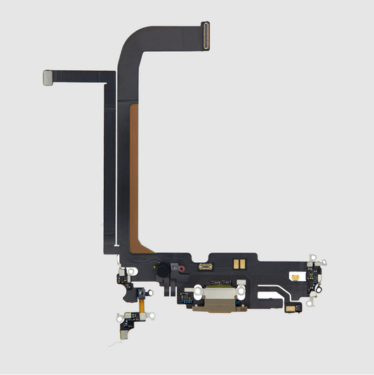 Charging Port Flex Cable For iPhone 13 Pro Max (Premium) (Gold)