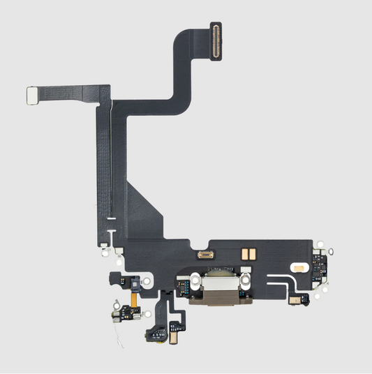 Charging Port Flex Cable For iPhone 13 Pro (Premium) (Gold)