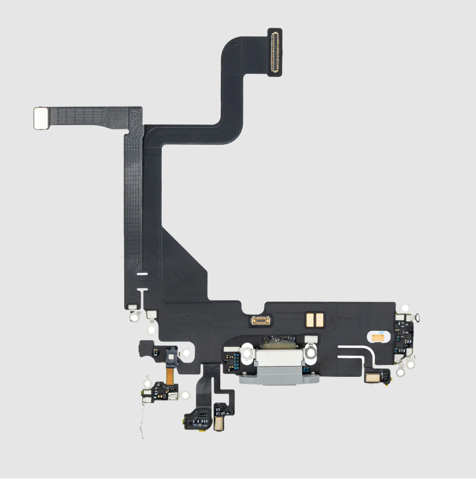 Charging Port Flex Cable For iPhone 13 Pro (Premium) (Silver)