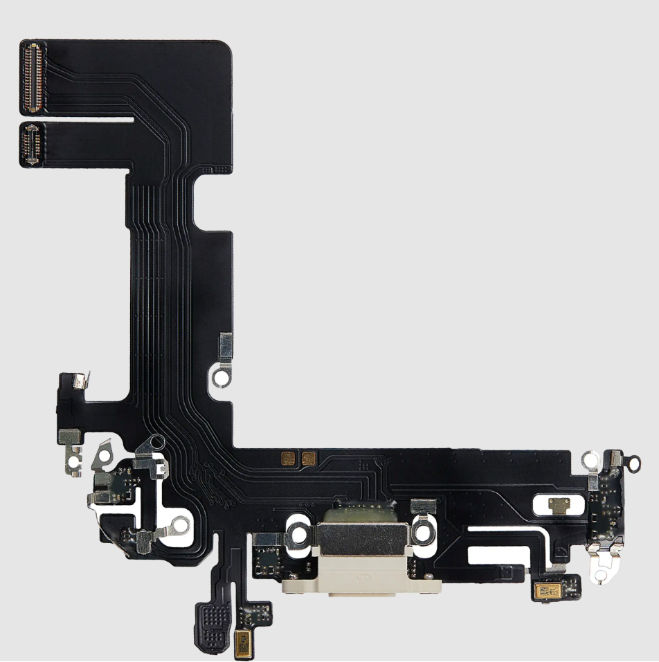 Charging Port Flex Cable For iPhone 13 (Aftermarket Plus) (Starlight)