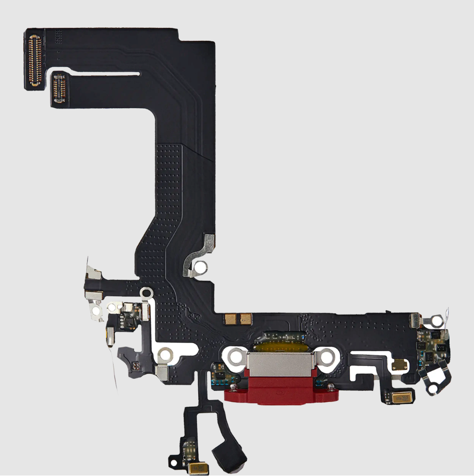 Charging Port Flex Cable For iPhone 13 Mini (Aftermarket Plus) (Red)