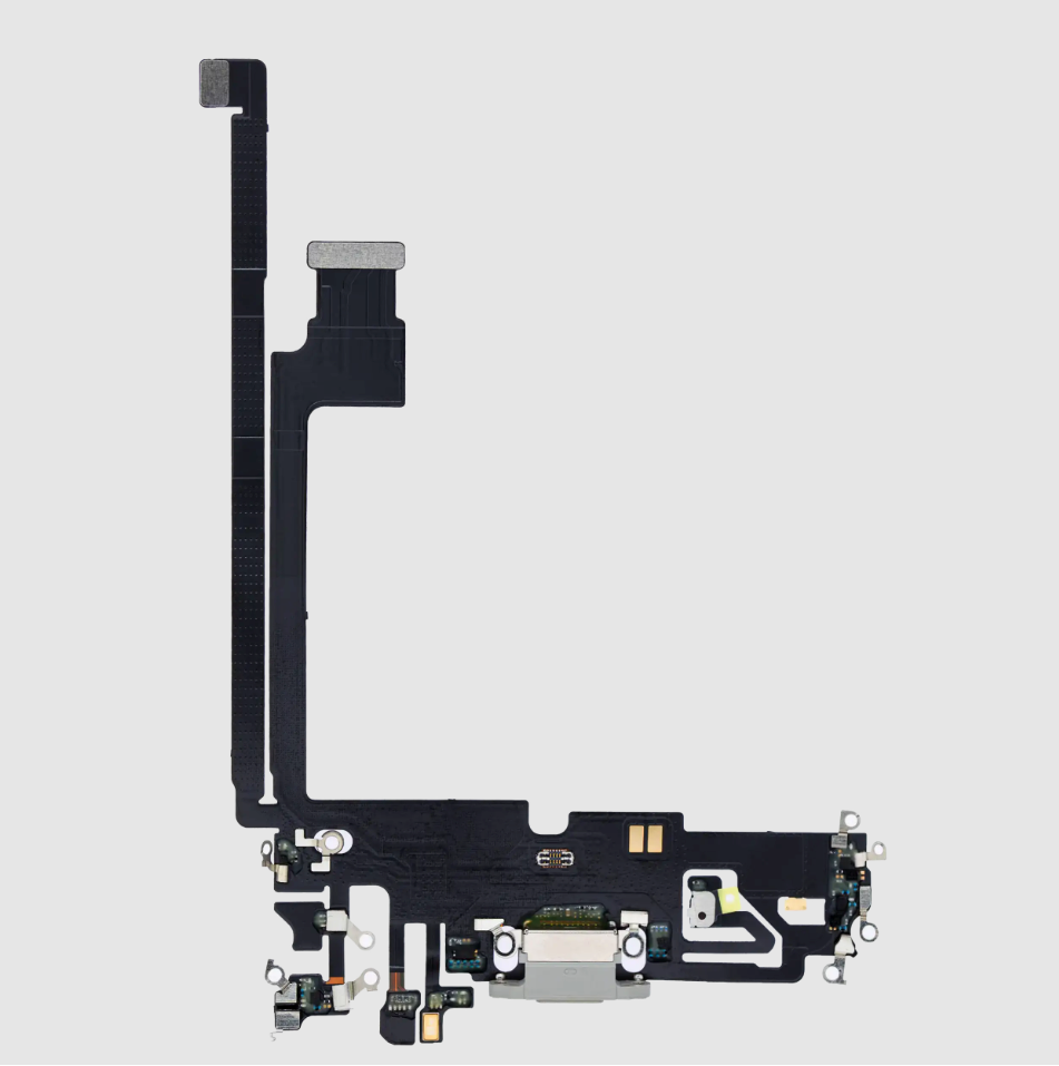 Charging Port Flex Cable For iPhone 12 Pro Max (Premium) (Silver)
