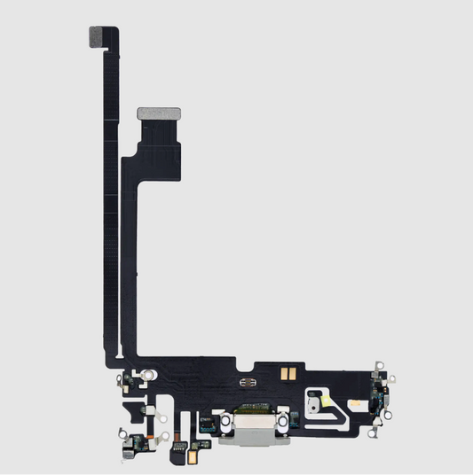 Charging Port Flex Cable For iPhone 12 Pro Max (Premium) (Silver)