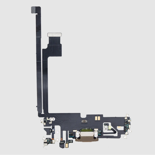 Charging Port Flex Cable For iPhone 12 Pro Max (Premium) (Gold)