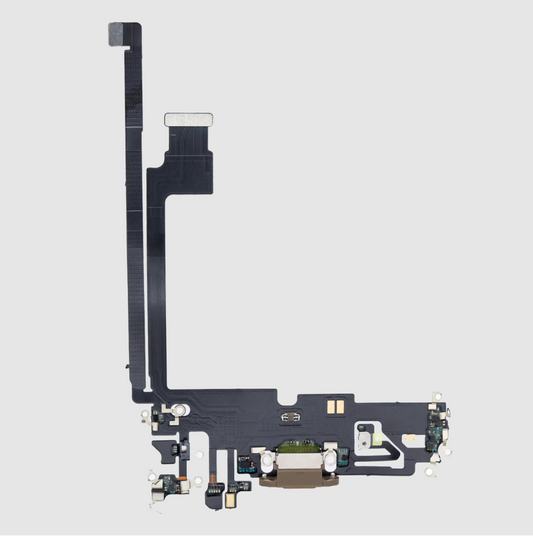 Charging Port Flex Cable For iPhone 12 Pro Max (Aftermarket Plus) (Gold)