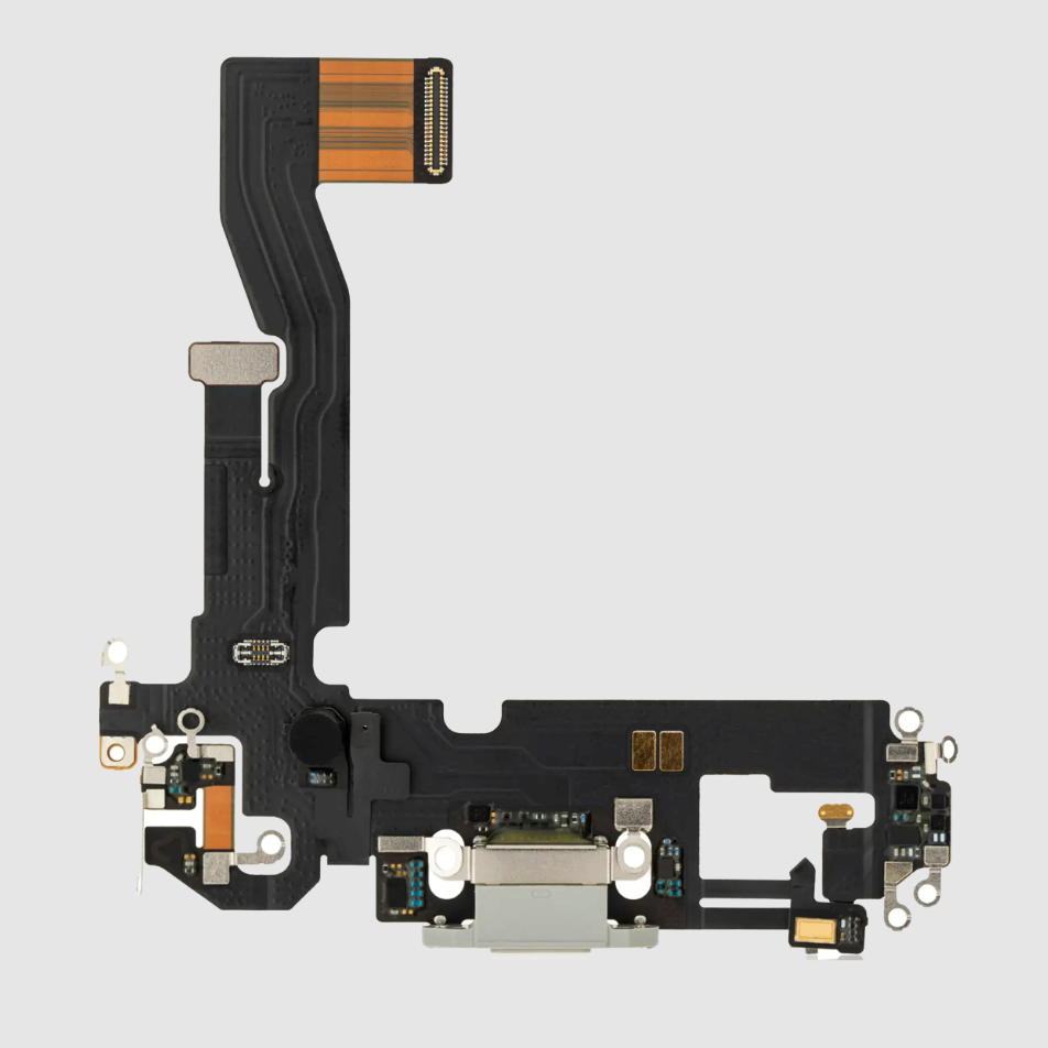 Charging Port Flex Cable For iPhone 12 / 12 Pro (Premium) (Silver)