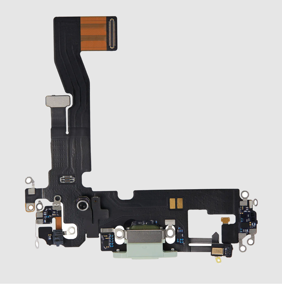 Charging Port Flex Cable For iPhone 12 / 12 Pro (Premium) (Green)